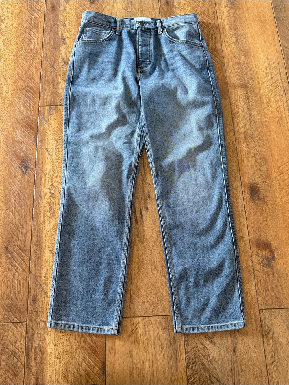 DUER Women's Midweight Denim High Rise Straight 29 x 27